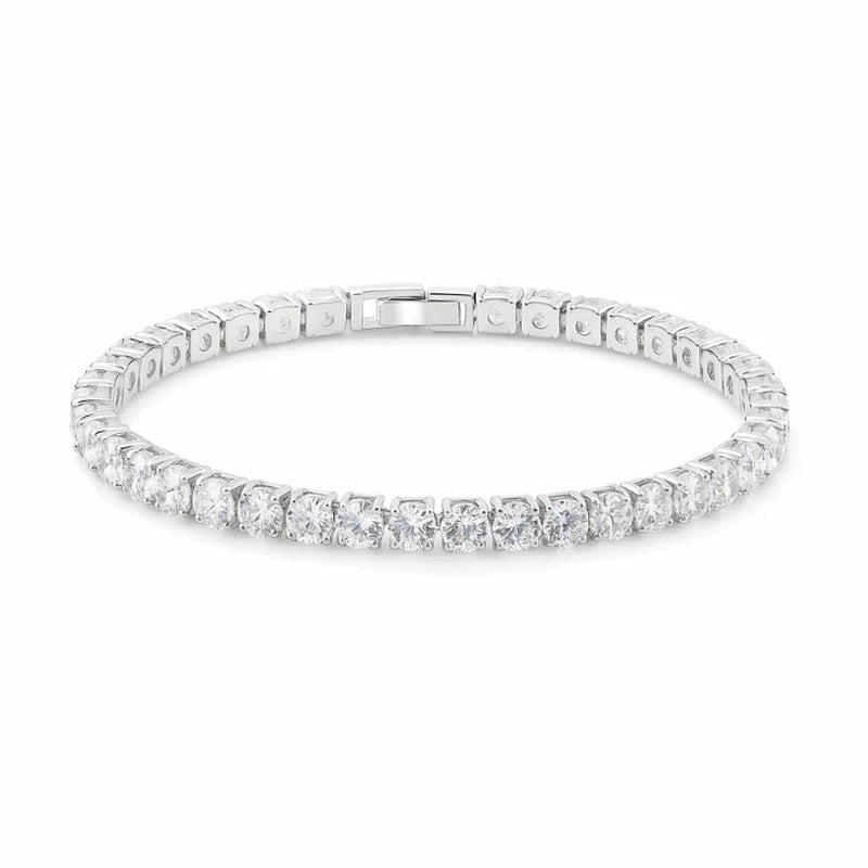 Exquisite S925 Sterling Silver Tennis Bracelet with Moissanite – Elevate Your Style with Timeless Hip-Hop Elegance