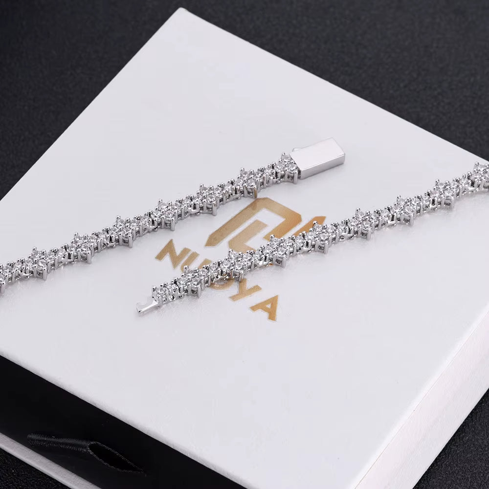 Dazzling Hip Hop Bling 6mm CZ Iced Out Tennis Bracelet - Unisex Fashion Statement Jewelry! Perfect for Any Occasion!