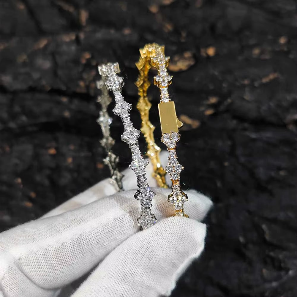 Dazzling Hip Hop Bling 6mm CZ Iced Out Tennis Bracelet - Unisex Fashion Statement Jewelry! Perfect for Any Occasion!