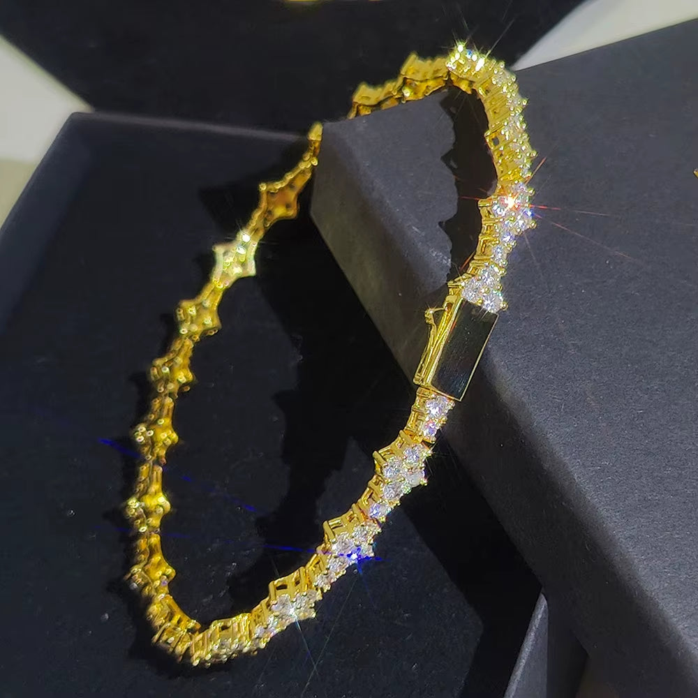 Dazzling Hip Hop Bling 6mm CZ Iced Out Tennis Bracelet - Unisex Fashion Statement Jewelry! Perfect for Any Occasion!