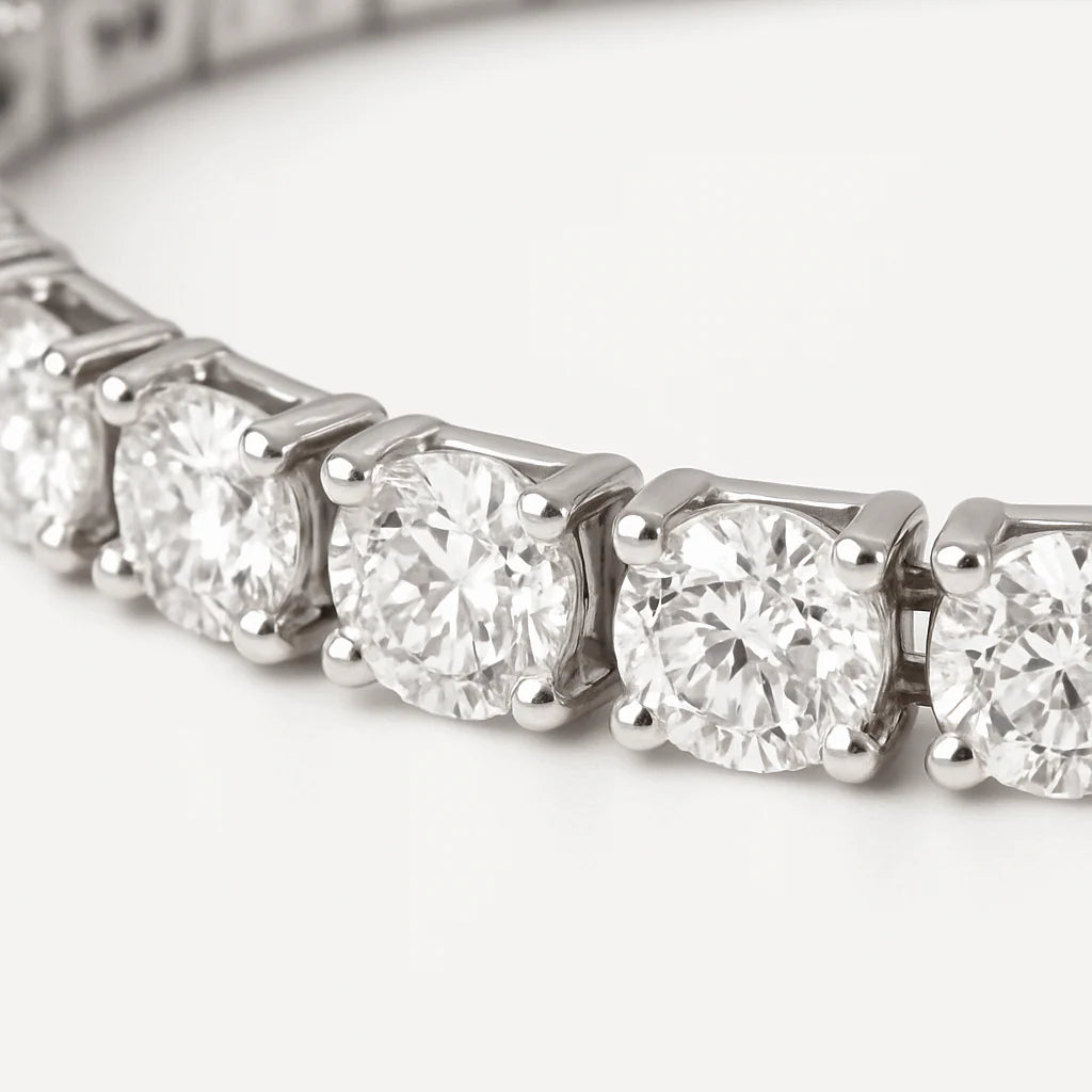 Exquisite S925 Sterling Silver Tennis Bracelet with Moissanite – Elevate Your Style with Timeless Hip-Hop Elegance