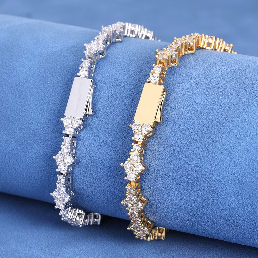 Dazzling Hip Hop Bling 6mm CZ Iced Out Tennis Bracelet - Unisex Fashion Statement Jewelry! Perfect for Any Occasion!