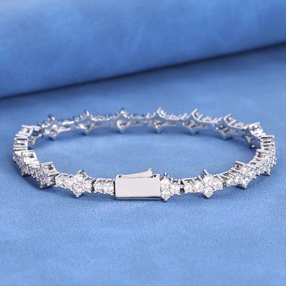 Dazzling Hip Hop Bling 6mm CZ Iced Out Tennis Bracelet - Unisex Fashion Statement Jewelry! Perfect for Any Occasion!