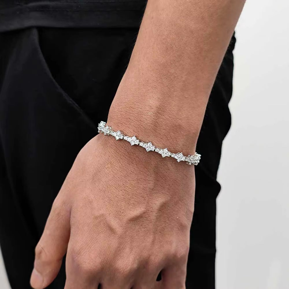 Dazzling Hip Hop Bling 6mm CZ Iced Out Tennis Bracelet - Unisex Fashion Statement Jewelry! Perfect for Any Occasion!
